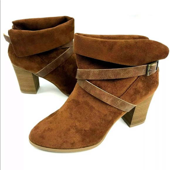 new directions Shoes - ❌ SOLD ❌New Directions Jorie Cognac Suede Ankle Booties 8